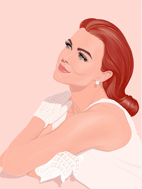 Belinda Carlisle Artwork by Ryan Hodge illustration.  Fine art giclée print available in sizes A4, A3 & A2, framed or print only.  Gay icon 
