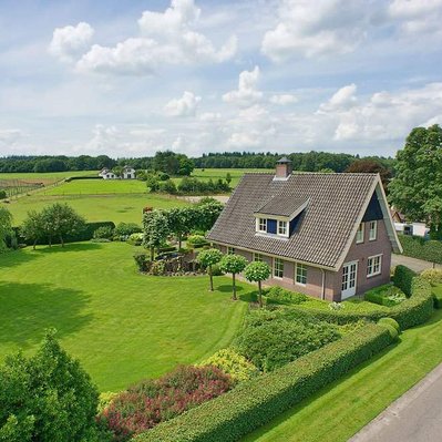 Example image of suburban house  using elevated photography 