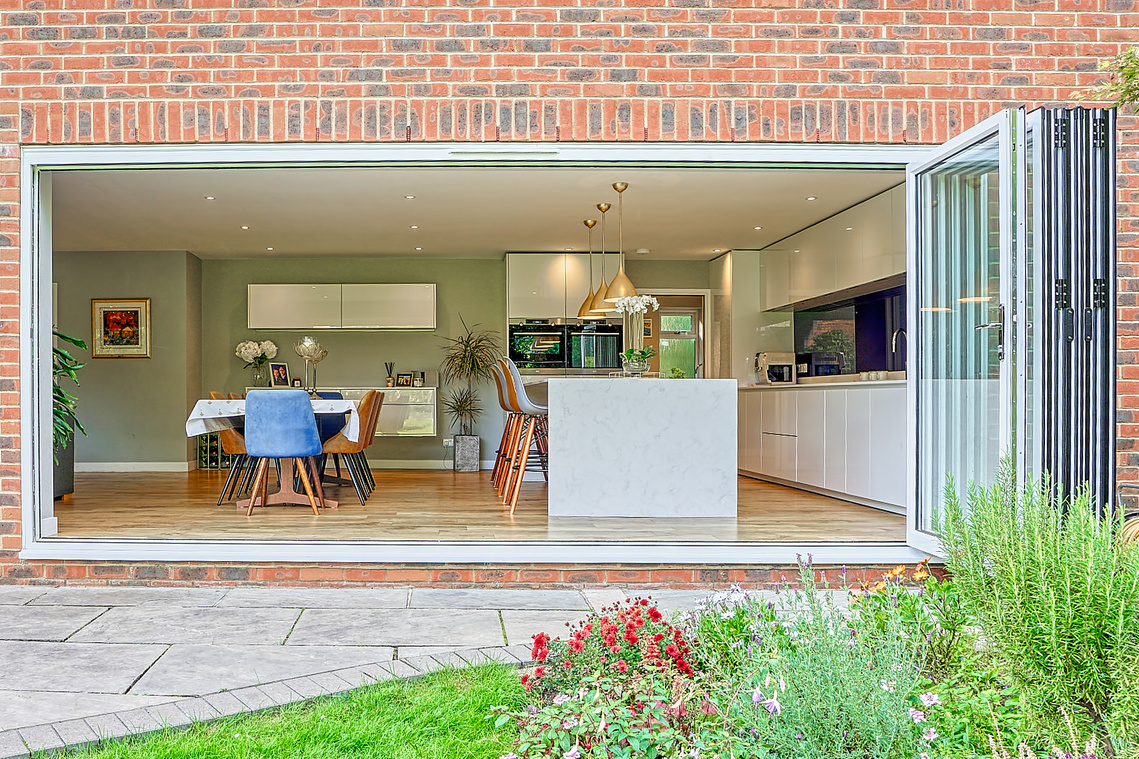 Great example of outdoor living where the house and garden become fused as one.
