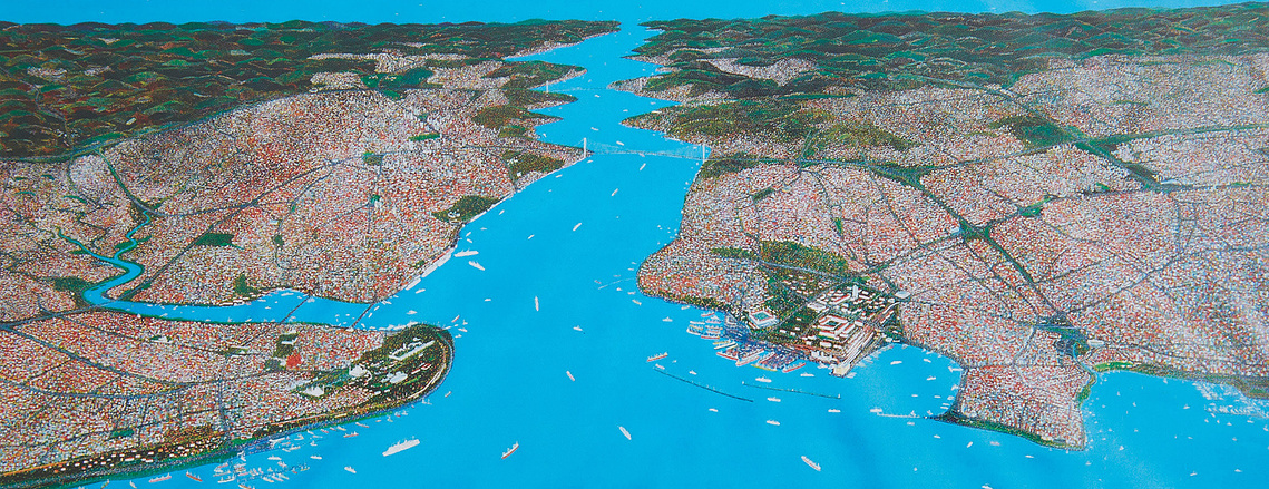 An Istanbul landscape painted by Bayram Gümüş.