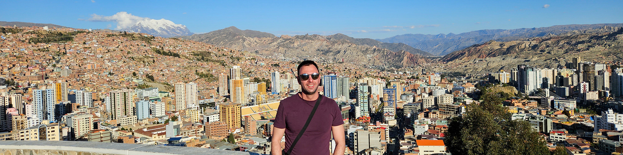 Milos Tomic at La Paz, Bolivia. Wanderlust. Adventure. Panorama photography.
