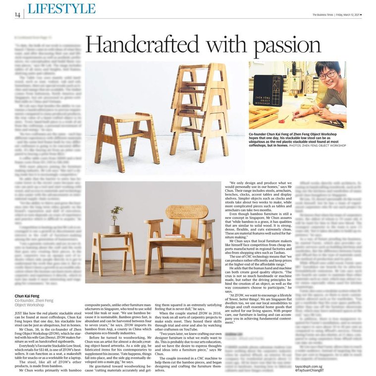 Workshop in Singapore using CNC to produce wood furniture and signboards. 