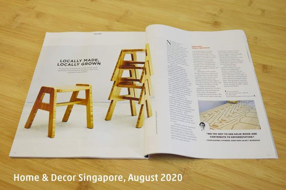 Workshop in Singapore using CNC to produce wood furniture and signboards. 