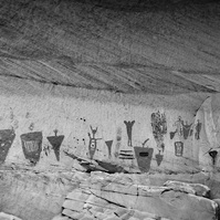 Pictograph located in a very remote part of Canyonlands National Park Utah