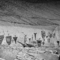 Pictograph located in a very remote part of Canyonlands National Park Utah