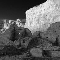 Last light of the day at Pueblo Bonito in Chaco Culture National Monument in New Mexico