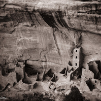 Mesa Verde National Park, Square Tower House ruins built by the Anasazi's in the 14th century still standing