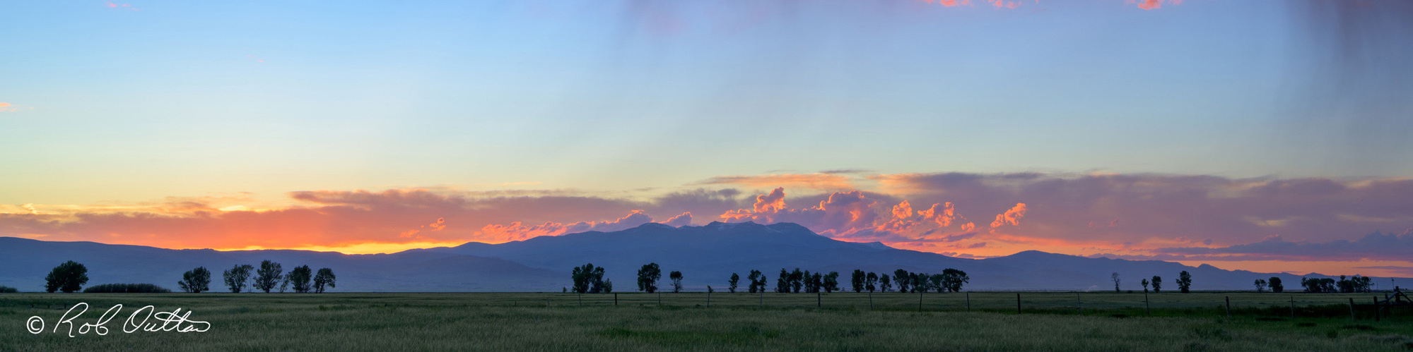 Madison River Valley Montana sunset with dramatic clouds
