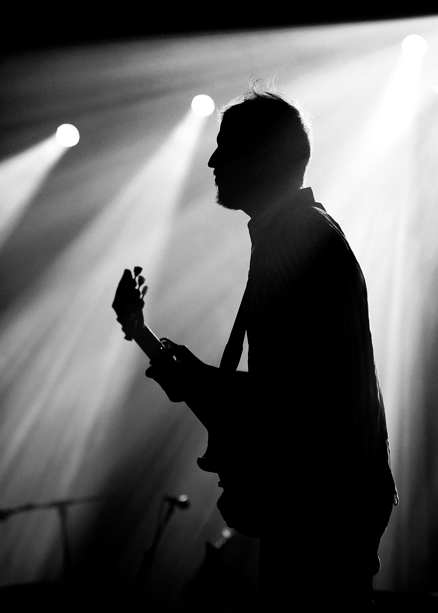 Justin Vernon of Bon Iver performs onstage during the Pitchfork Music Festival at the Grande Halle de la Villette on October 29, 2011 in Paris, France.
