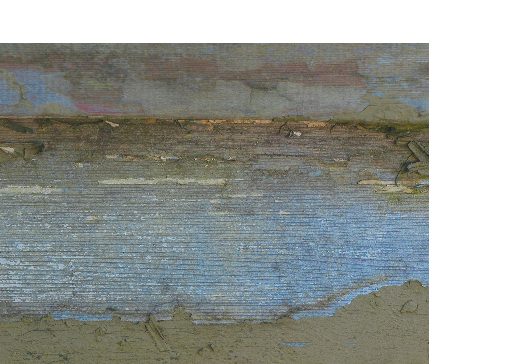 Peeling paint that resembles a landscape