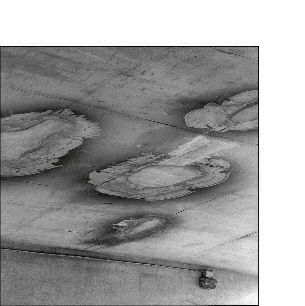 Black and white images of underpass