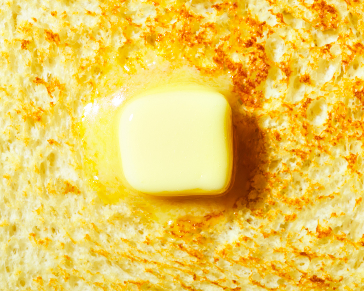 bread,toast,butter,melted