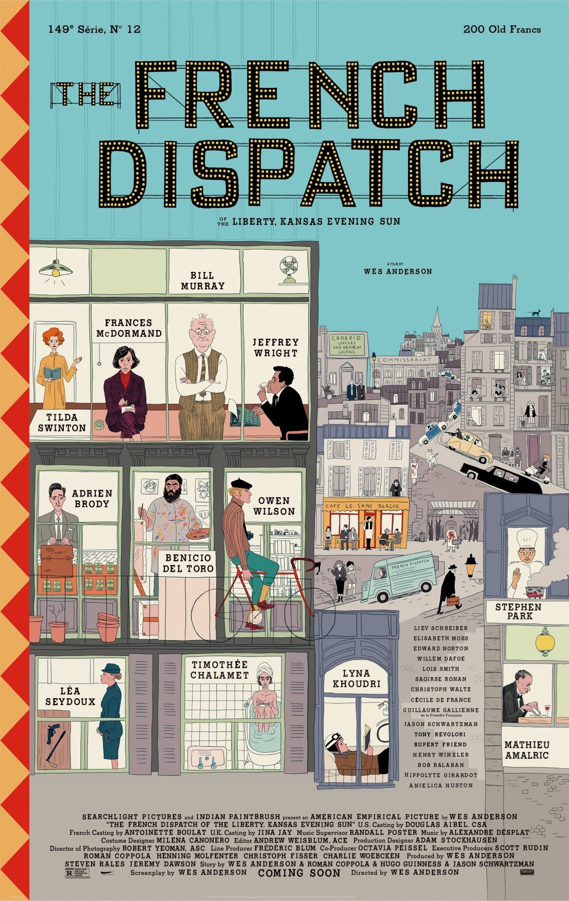 Official poster for The French Dispatch by Wes Anderson    Comissioned work for the film The French Dispatch -  Wes Anderson  by Javi Aznarez 