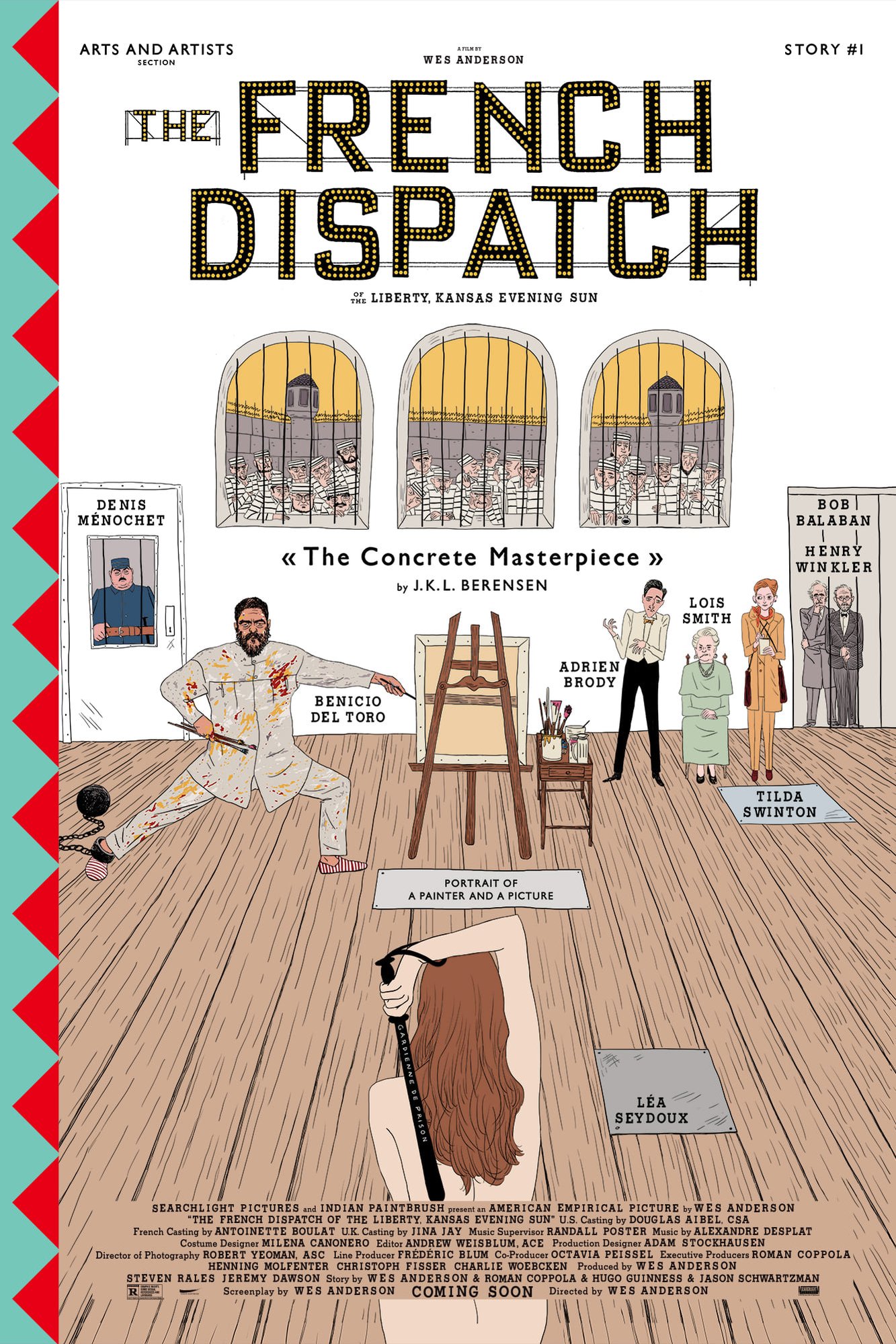 The Concrete Masterpiece -  Character Teasers  for The French Dispatch

Commissioned work for the film The French Dispatch directed by Wes Anderson
© Searchlight Pictures