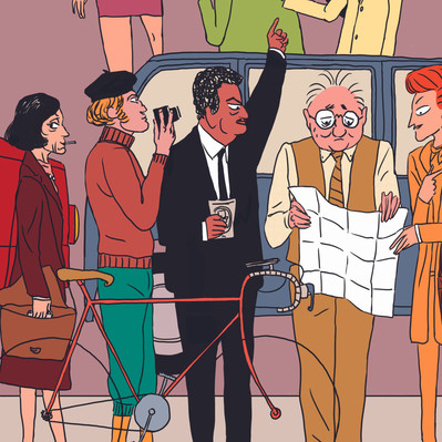 Detail - Javi Aznarez - Commissioned work to celebrate the release of the film The French Dispatch directed by Wes Anderson
© Searchlight Pictures