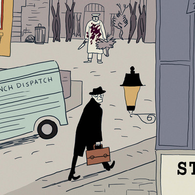 Detail : Official poster for The French Dispatch by Wes Anderson - Javi Aznarez