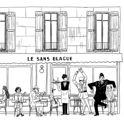 Detail - Numbered prints available in my store - Hand Signed - Limited edition of 100  
Still frames - "Aline" by Jarvis Cocker -  Music Video Directed by Wes Anderson 
Commission for The French Dispatch - Searchlight Pictures - Cadaqués 2021.