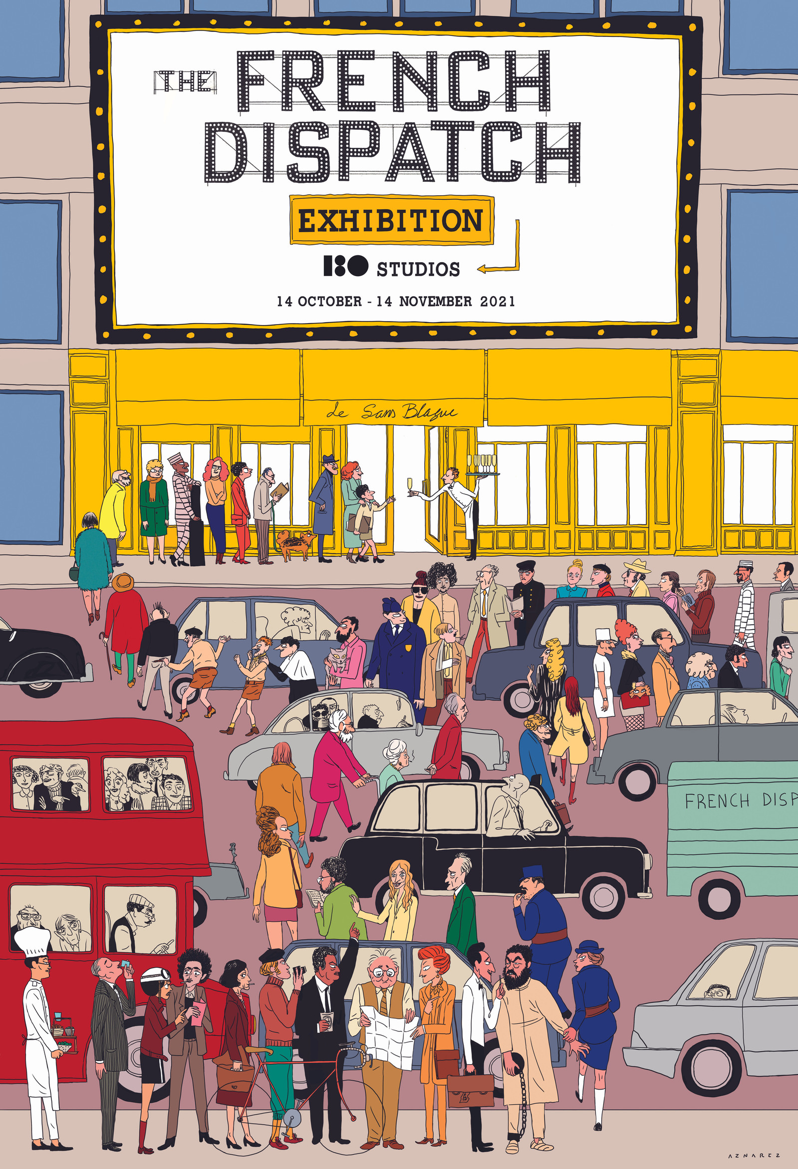 Javi Aznarez - Commissioned work to celebrate the release of the film The French Dispatch directed by Wes Anderson
© Searchlight Pictures