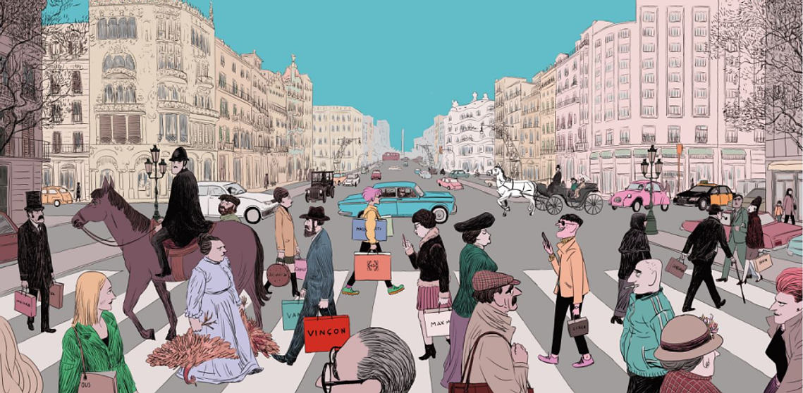 Comissioned work for La Vanguardia Magazine - El 200 aniversario del Paseo de Gràcia - 22/09/2023