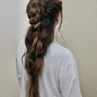 wedding large french braid
