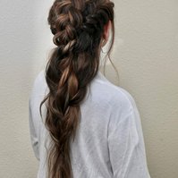 wedding large french braid

