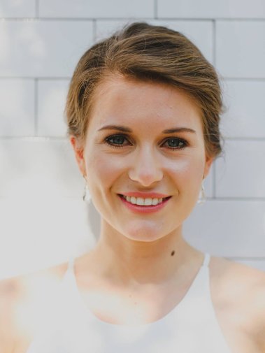 Timeless makeup and effortless updo. 