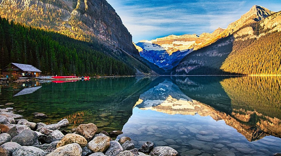 Lake Louise in Banff National Park a gorgeous place to visit in all four seasons. a Nature Photographer's Gem, Hiking trails and tea houses high in the mountains.