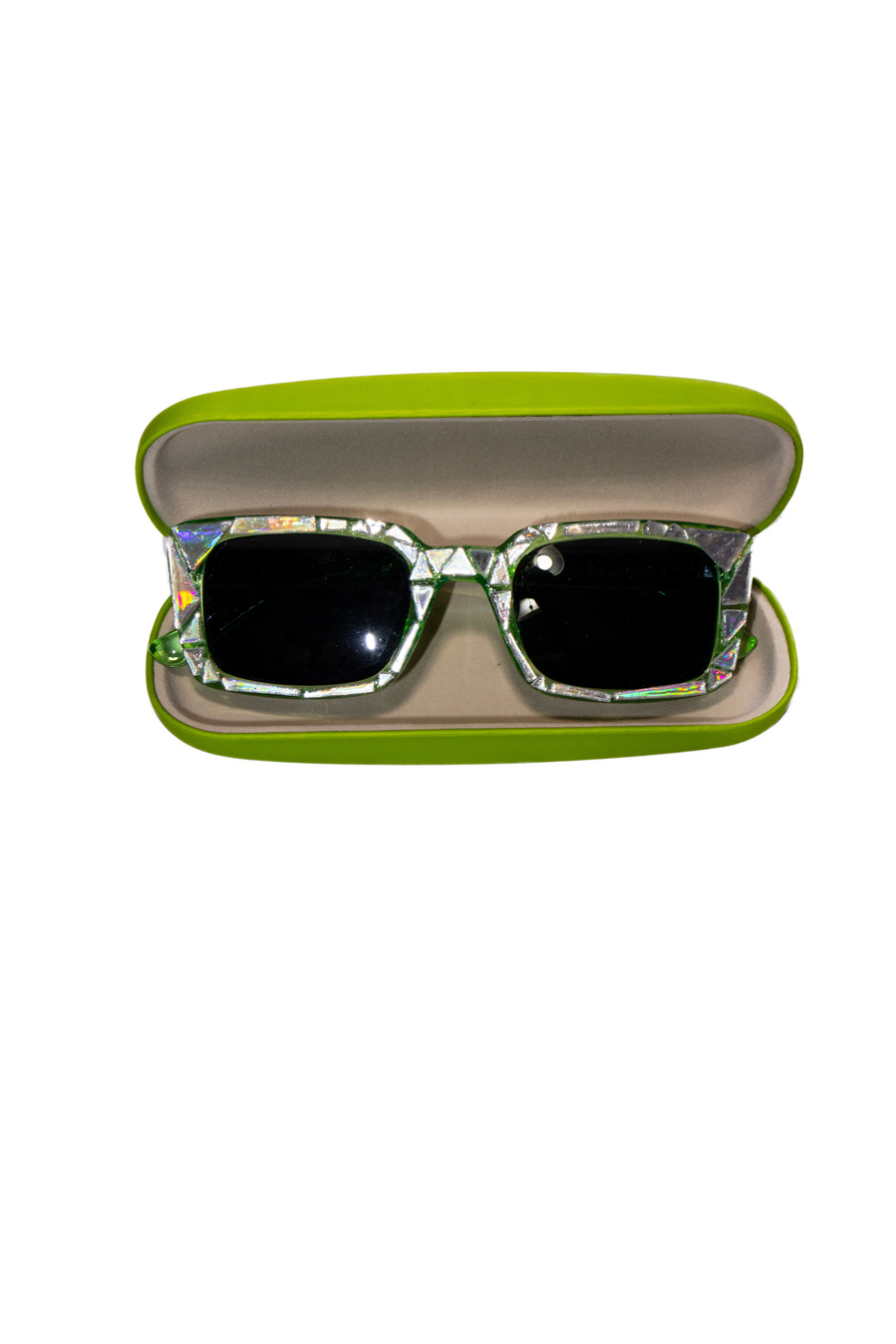 Full Frame, Green Rectangle, CD Sunglasses