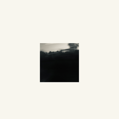 Simon Piveteau - Une photographie en noir et blanc. Un petit paysage capté au crépuscule que le mouvement et le clair obscur font tendre vers l'abstraction.