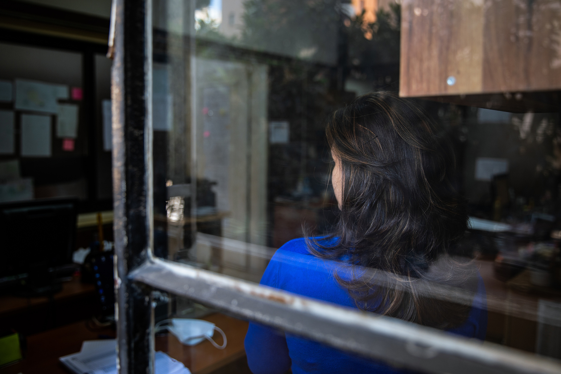 Marleine, at her office, where she works as a social worker. She had wanted to give birth naturally, but then during the delivery the doctor pushed for a C-Section. “I was uncomfortable, I started crying, it all happened very fast.”