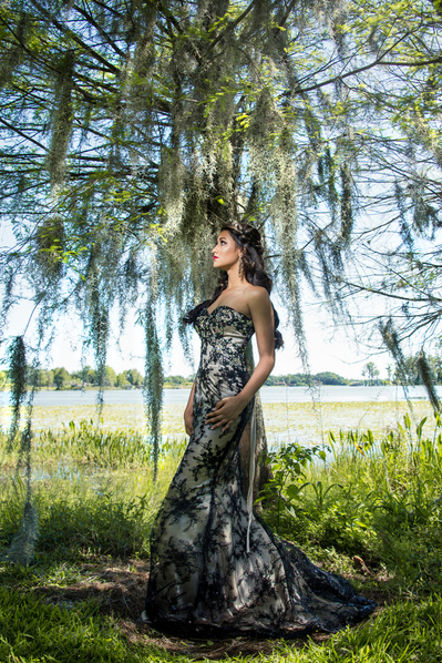 beautiful dress graduation shoot