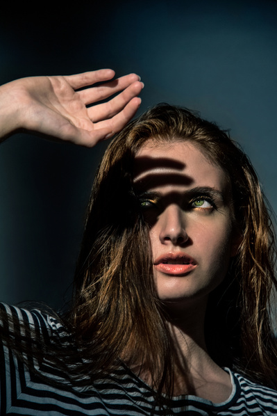 Noir lighting in portrait photography