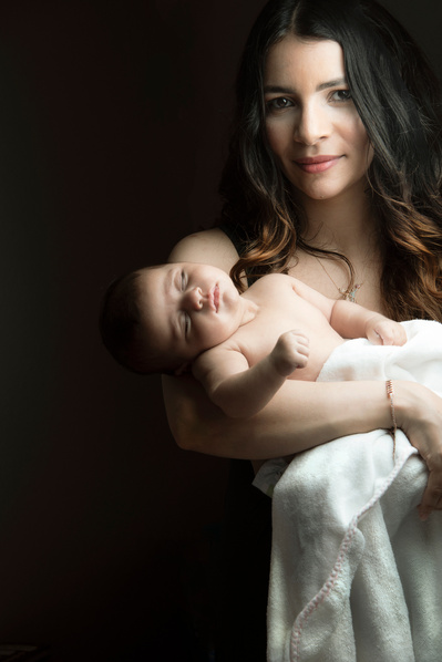 Mother and new born baby portrait Euphoria Arts Studio