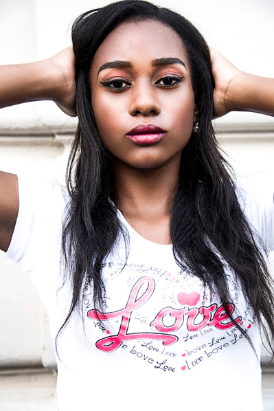 black model posing for orlando portrait photographer