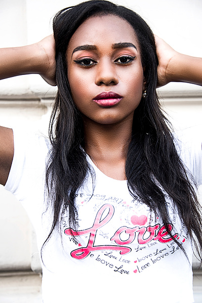 black model posing for orlando portrait photographer