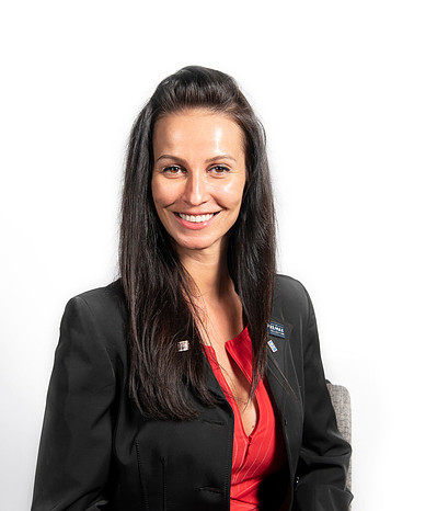Professional headshot photography showing a young businesswoman