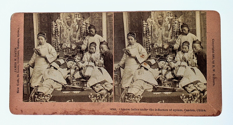 B.W. Kilburn and James M. Davis, Chinese Belles Under the Influence of Opium. Canton, China, 1901, albumen prints mounted on card. Taken from The Optics of Science exhibition catalogue (23).