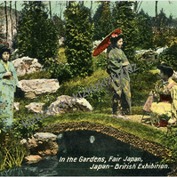 Fair Japan postcard 1910 Japan-British Exhibition kimono clad women