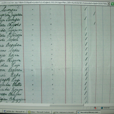 Kaga maru passenger list 1910 Japan British exhibition