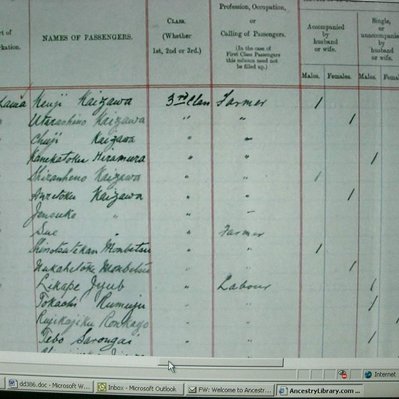 Kaga maru passenger list 1910 Japan British exhibition