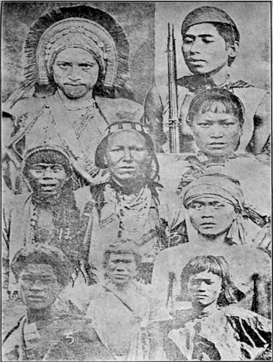 Inō Kanori 1898 black and white montage Indigenous Taiwanese leaders