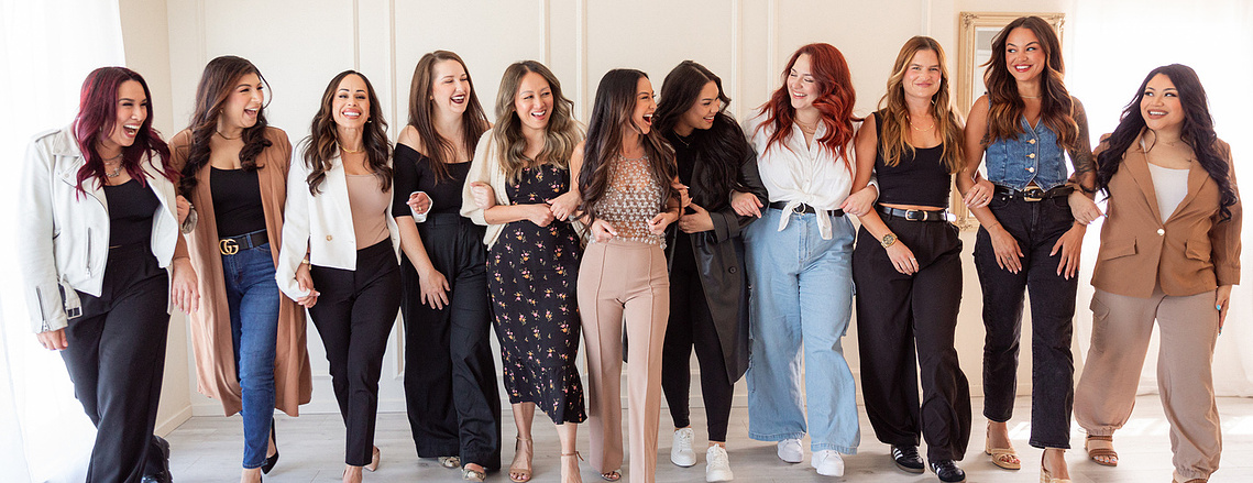 Group of Bridal Hair and Makeup Beauty Professionals 
