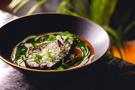 haute cuisine impiattato Milano restaurant photography photo Riccardo Alessio sodo.studio stood studio sodo
eggplant melanzana