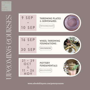 2023 Ceramic Courses and Workshops by School of Clay Arts