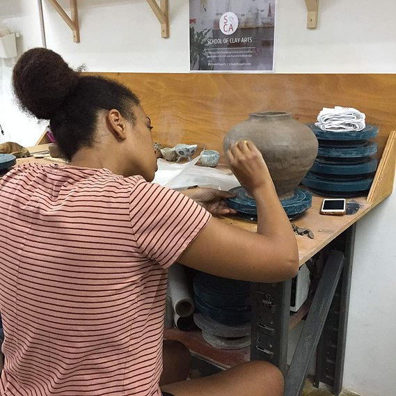 School of Clay Arts, Handbuilding, Pottery Classes, Team Bonding