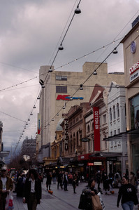 Kmart street photography in the heart of Adelaide, with people around.