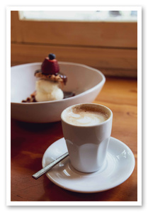 Harvest café showing us its finest food and coffee, ice cream, and waffles.