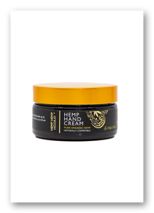 Hemp Hemp Hooray moisturizer, black bottle with a gold lid.