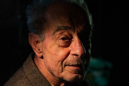 Old man portrait with beautiful warm light.