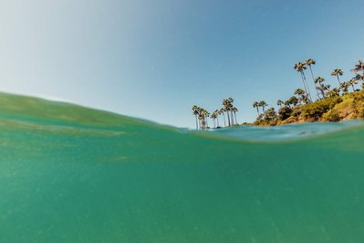 Seascape, Split Water, Ocean, California, Laguna Beach, Fine Art Print